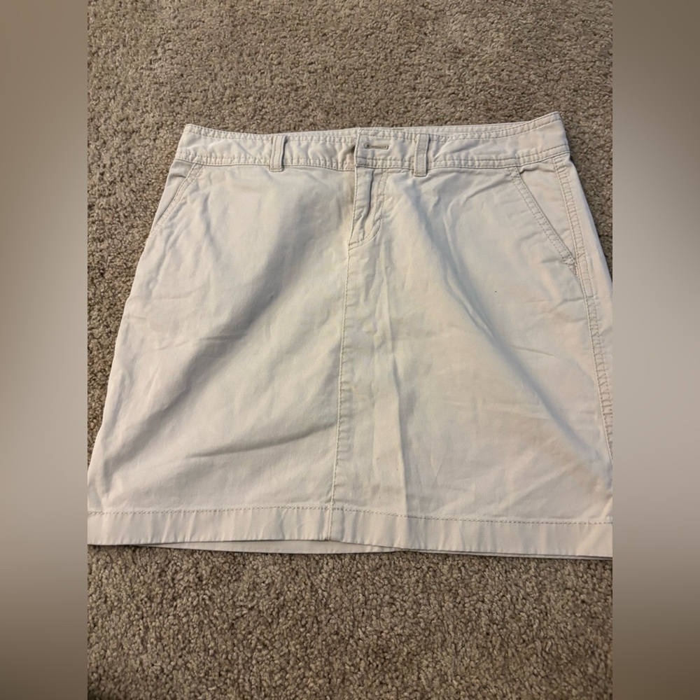 SOLD Caslon Cream Mini Skirt
